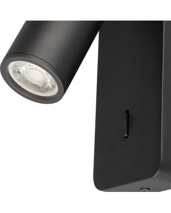 NOTTE * APLIQUE LECTOR MINI GU10 - NEGRO